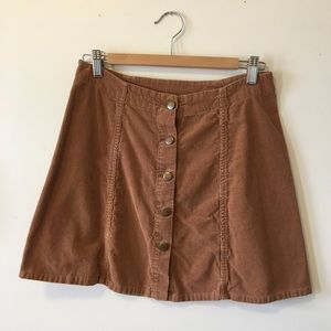 Corduroy button up skirt, size Medium.